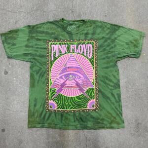 Pink Floyd Green Tie Dye T Shirt